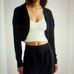 Athleta Retroplush Shrug: Black Size: Small